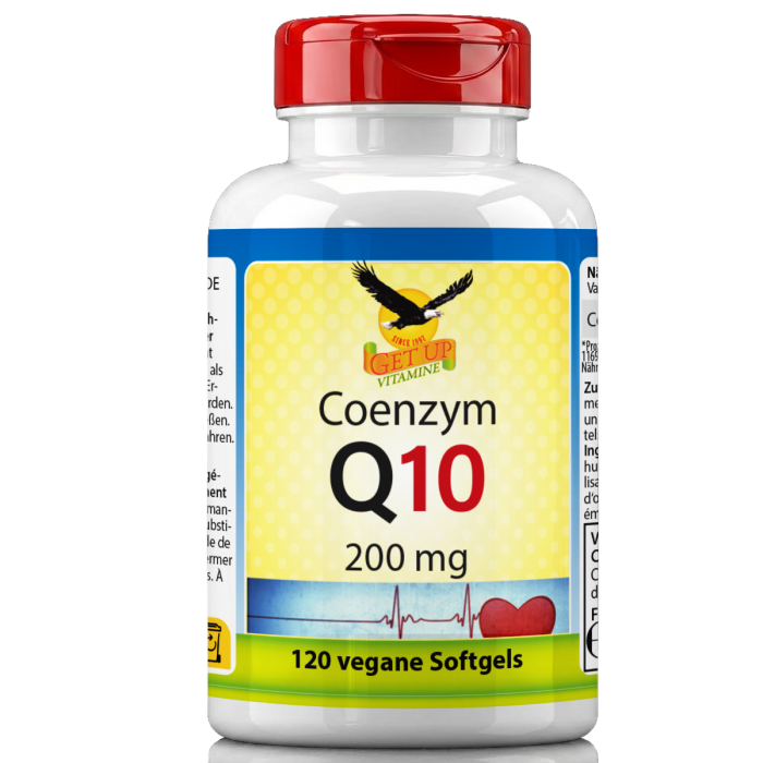 Coenzym Q10 200 mg, vegane Formel, 120 Weichkapseln in einer Dose, Nahrungsergänzungsmittel für Energie und Zellschutz