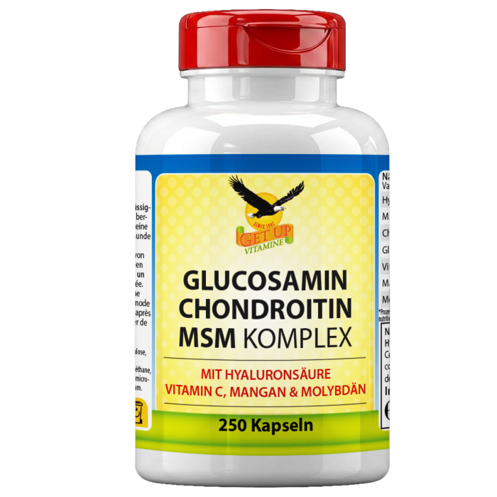 Get UP Gelenk Komplex mit Glucosamin, Chondroitin, MSM und Hyaluronsäure mit 250 Kapseln Get UP Gelenk Komplex mit Glucosamin, Chondroitin, MSM und Hyaluronsäure mit 250 Kapseln