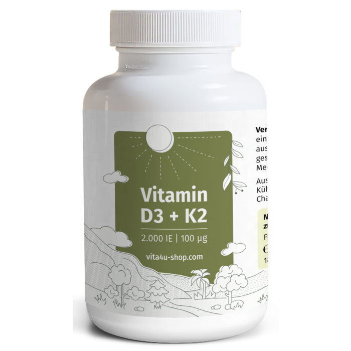 Vitamin D3 2000 I.E. mit 100 μg Vitamin K2 Vitamin D3 2000 I.E. mit 100 μg Vitamin K2
